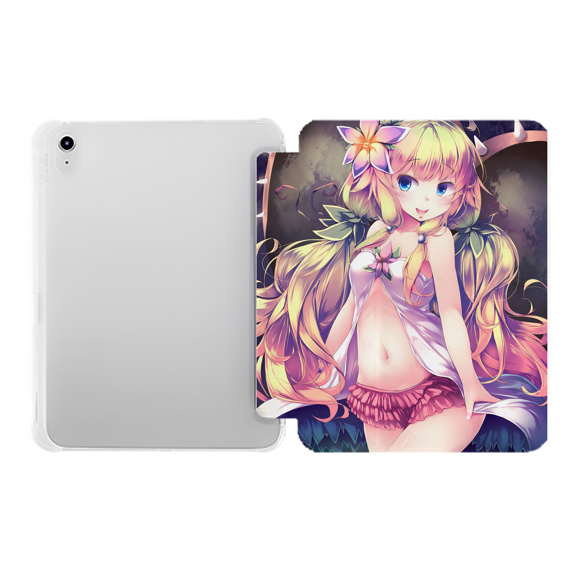 （画像用） 遊☆戯☆王 Yu-Gi-Oh! IPad ケース ペン収納付き 三つ折りスタンド PUレザー×シリコン 対応機種9.5/10.5/10.9インチ